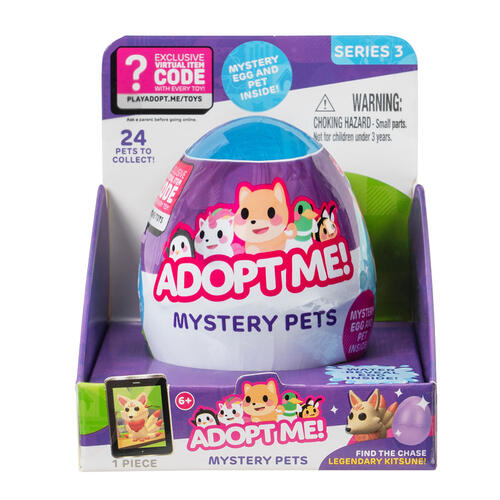 ADOPT ME! MYSTERY PETS COLLECTIBLE EGG 3 INCH FIGURES ASSORTED