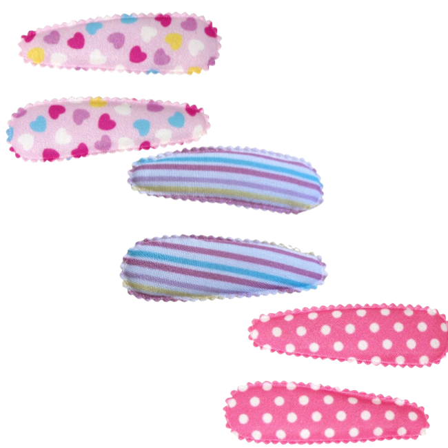 CANDY MINI FABRIC COVERED HAIRCLIPS