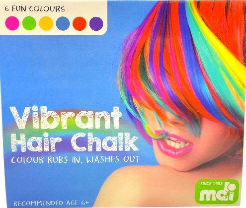 VIBRANT HAIR CHALK 6 COLOURS