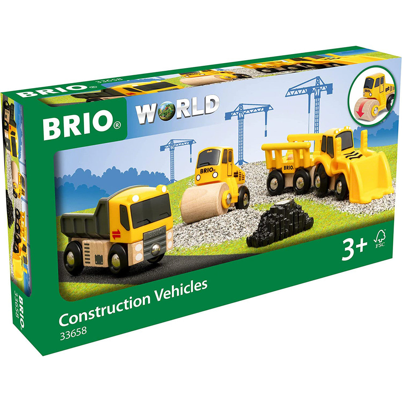 BRIO CONSTRUCTION VEHICLE SET 5 PIECE SET