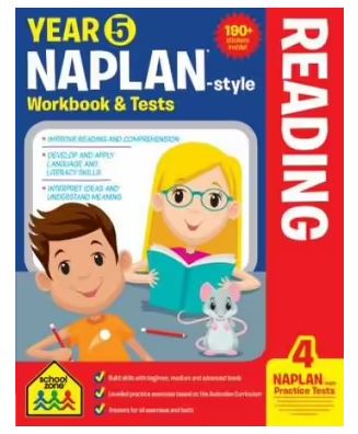 SCHOOL ZONE YEAR 5 NAPLAN STYLE READING WORKBOOK AND TESTS