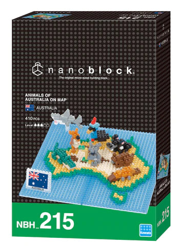 NANOBLOCK - ANIMALS OF AUSTRALIA ON MAP 215