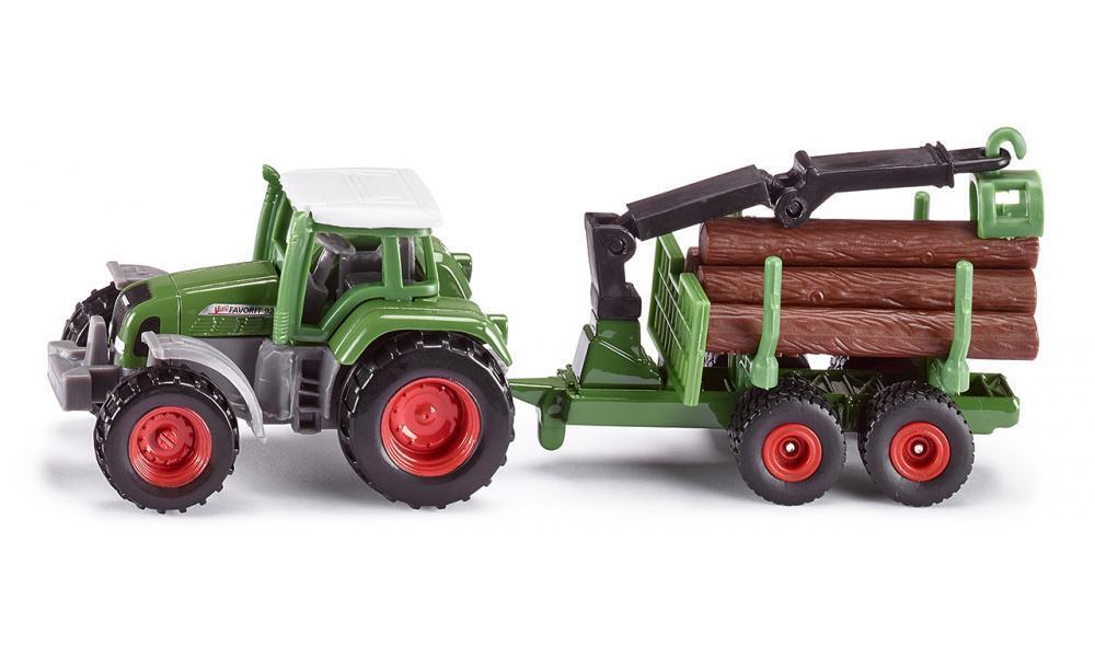 SIKU - TRACTOR WITH FORESTRY TRAILER