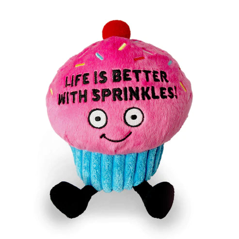 PUNCHKINS "LIFE IS BETTER WITH SPRINKLES" CUPCAKE PLUSH