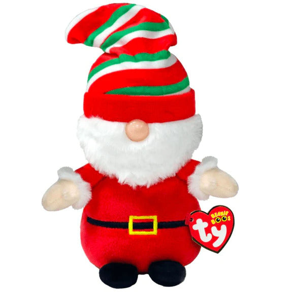 TY BEANIE BOO - CHRISTMAS - 'GNEWMAN' RED GNOME REGULAR