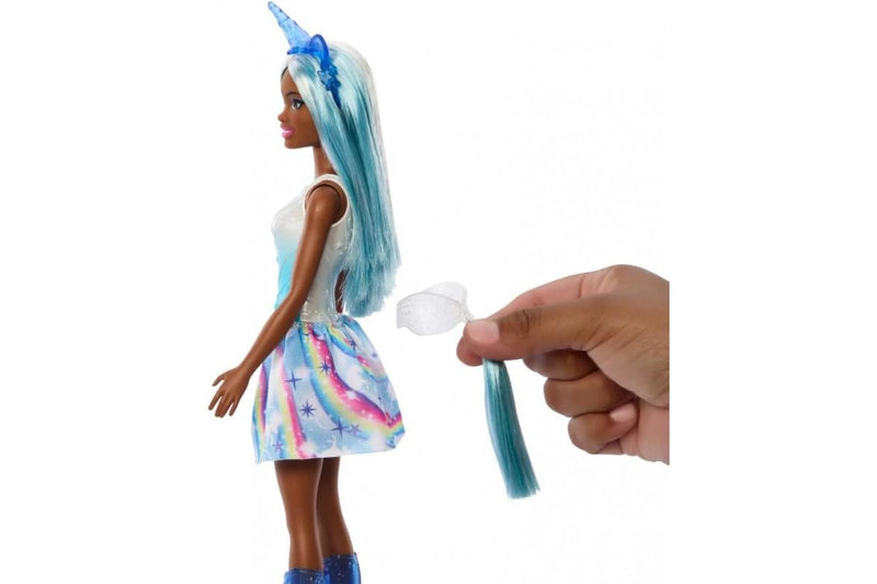 BARBIE UNICORN DOLL WITH BLUE AND BLONDE
