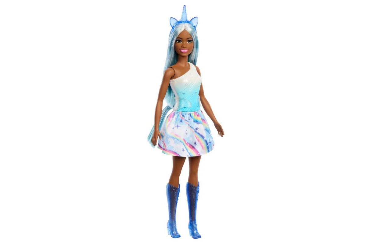 BARBIE UNICORN DOLL WITH BLUE AND BLONDE