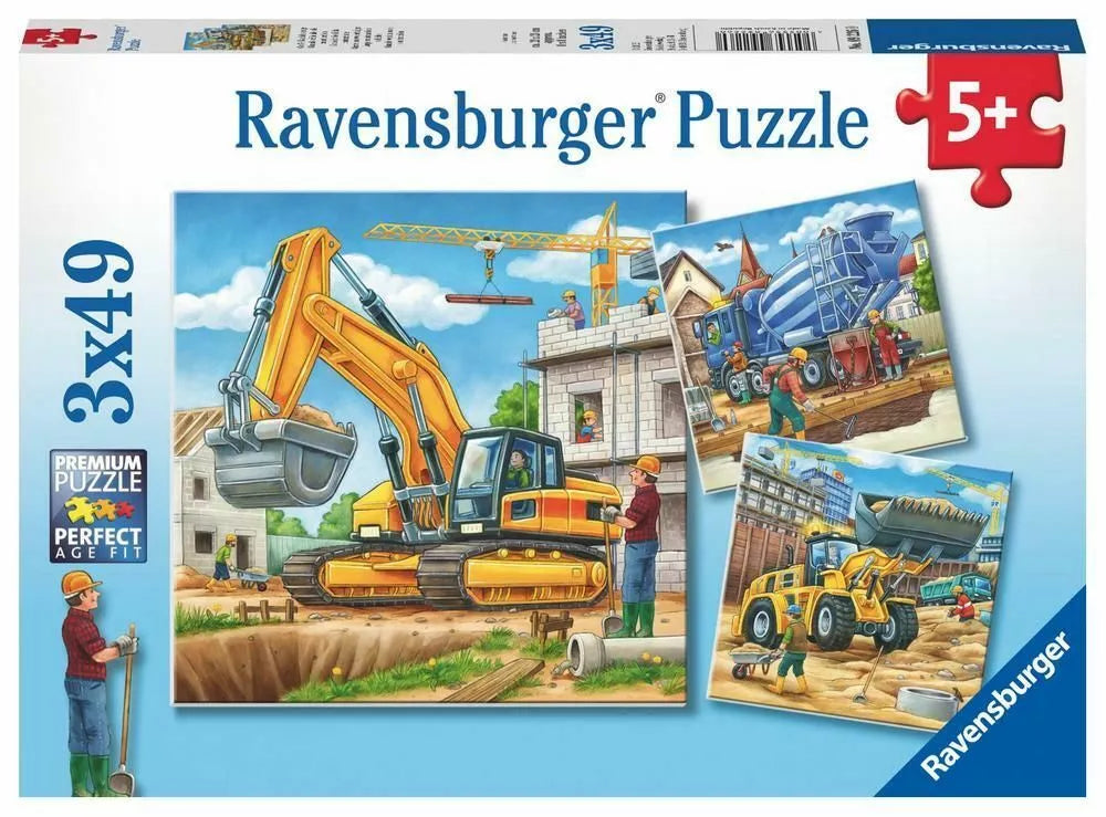 RAVENSBURGER - CONSTRUCTION VEHICLE 3X49PC PUZZLE