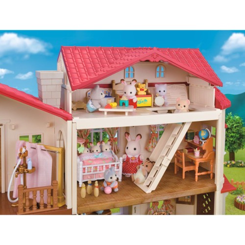 SYLVANIAN FAMILIES - RED ROOF COUNTRY HOME - SECRET ATTIC PLAYROOM