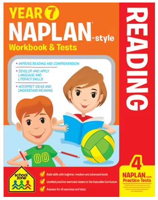 SCHOOL ZONE: YEAR 7 NAPLAN - READING WORKBOOK & TESTS