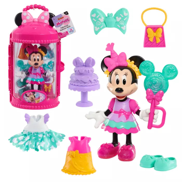 DISNEY JUNIOR MINNIE MOUSE FABULOUS FASHION DOLL -  SWEET PARTY