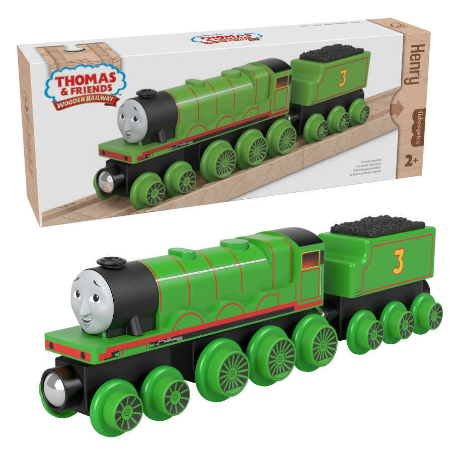 THOMAS AND FRIENDS WOODEN RAILWAY - HENRY ENGINE AND COAL CAR