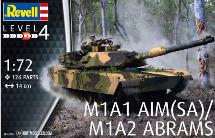 REVELL 1:72 US M1A1 AIM (SA)/M1A2 ABRAMS TANK KIT