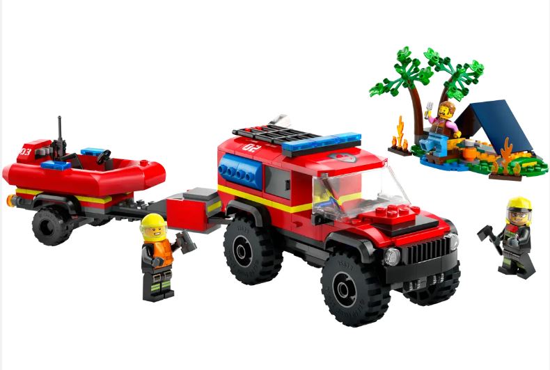 LEGO 60412 CITY - 4X4 FIRE TRUCK WITH RESCUE BOAT