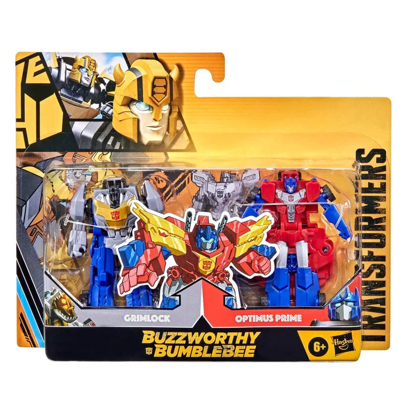 TRANSFORMERS BUZZWORTHY BUMBLE BEE - GRIME LOCK AND OPTIMUS PRIME