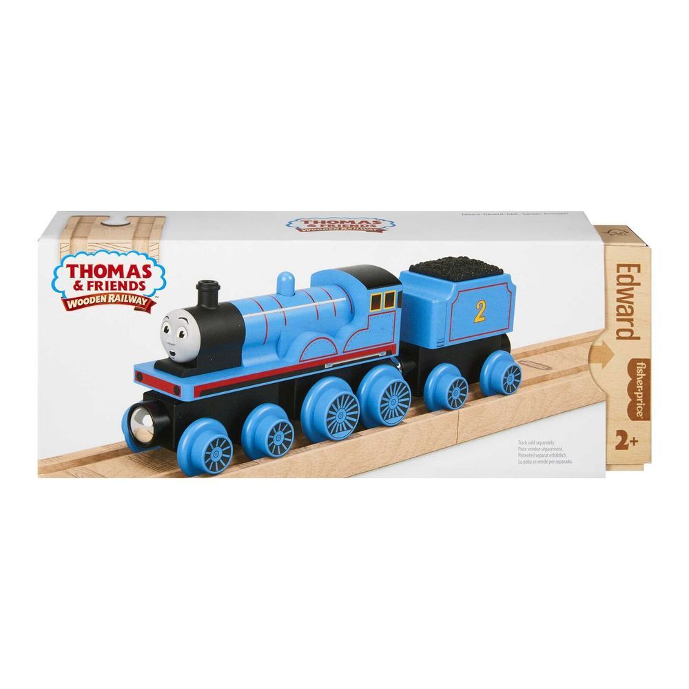 THOMAS AND FRIENDS WOODEN RAILWAY - EDWARD ENGINE AND COAL CAR