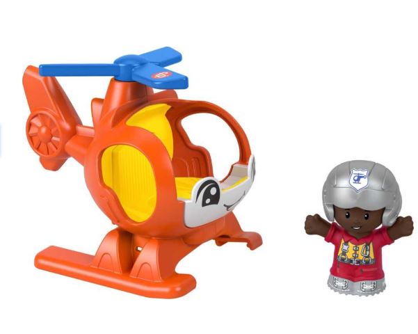FISHER PRICE - LITTLE PEOPLE SMALL VEHICLE - ORANGE HELICOPTER