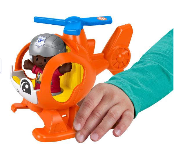 FISHER PRICE - LITTLE PEOPLE SMALL VEHICLE - ORANGE HELICOPTER