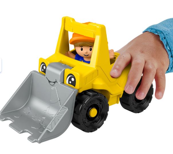 FISHER PRICE - LITTLE PEOPLE SMALL VEHICLE - YELLOW  FRONT LOADER