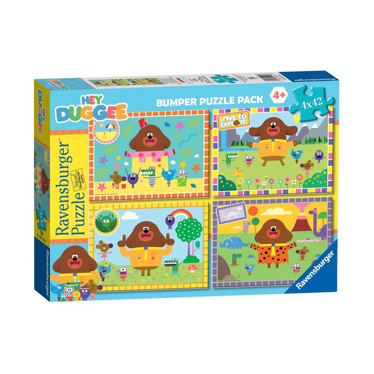 RAVENSBURGER HEY DUGGEE 4 IN 1 LETS GO EXPLORE PUZZLE