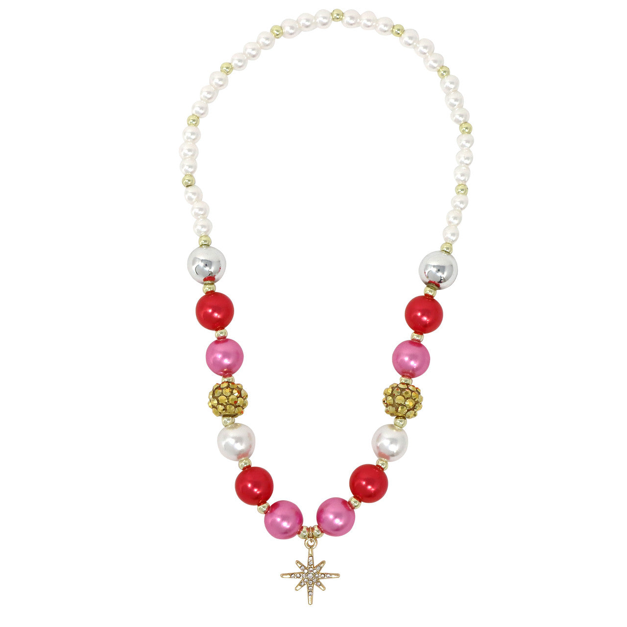 PINK POPPY - CHRISTMAS NECKLACE AND BRACELET SET WITH SPARKLY STAR CHARM