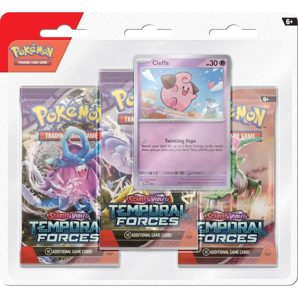 POKEMON TCG SCARLET AND VIOLET TEMPORAL FORCES - THREE PACK BLISTERS