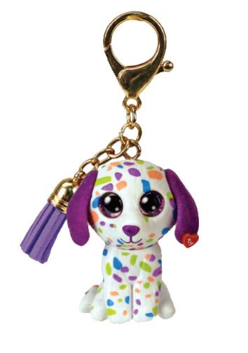 TY BEANIE BOO MINI CLIP DARLING - SPOTTED DOG