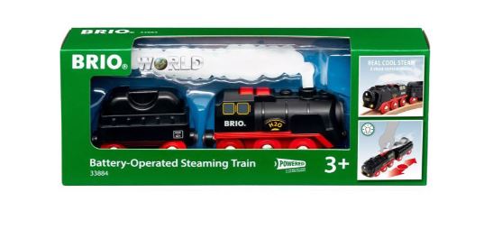 BRIO - BATTERY OPERATED STEAMING TRAIN - 33884