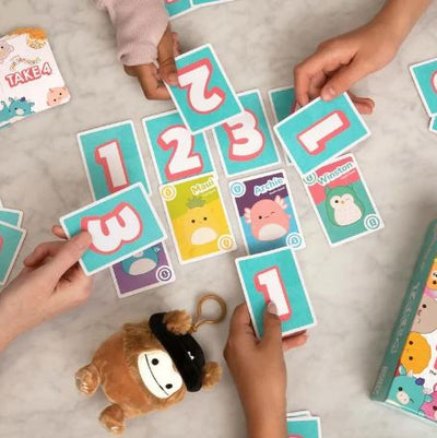 SQUISHMALLOWS TAKE 4 CARD GAME WITH PLUSH