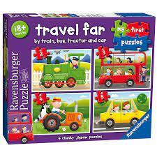 RAVENSBURGER TRAVEL FAR MY FIRST PUZZLE 2, 3, 4, & 5PC