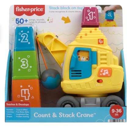 FISHER PRICE - COUNT AND STACK CRANE