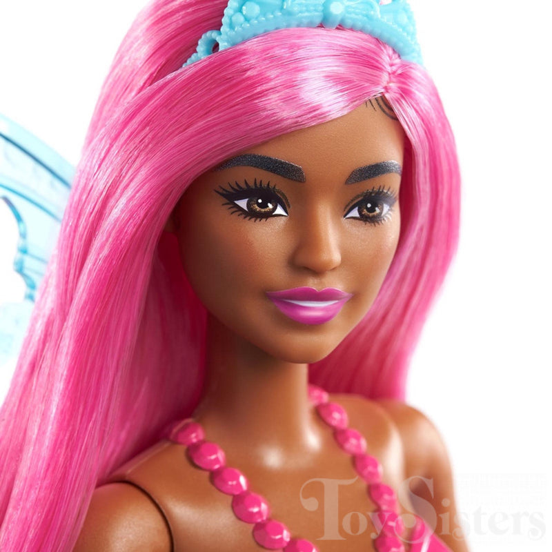 BARBIE DREAMTOPIA FAIRY DOLL - PINK HAIR TURQUOISE WINGS