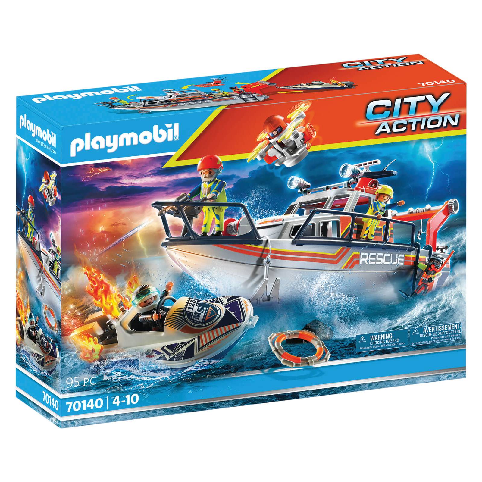 PLAYMOBIL FIRE RESCUE WITH PERSONAL WATERCRAFT