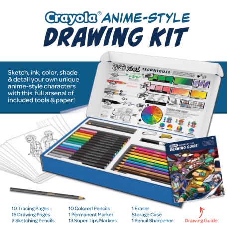 CRAYOLA ANIME -STYLE DRAWING KIT- LEARN TO DRAW