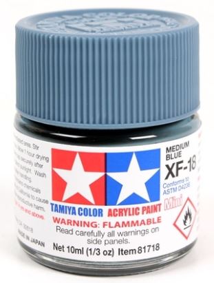 TAMIYA ACRYLIC MINI XF-18 MEDIUM BLUE