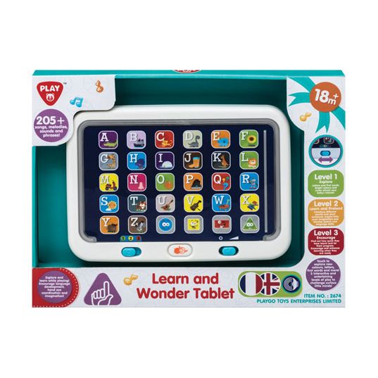 PLAYGO LEARN AND WONDER TABLET BATTERY OPERATED - GB/FRENCH