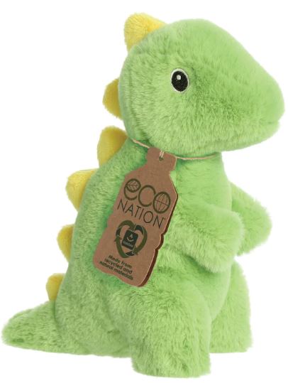 ECO NATION REXER THE GREEN AND YELLOW T REX SOFT TOY