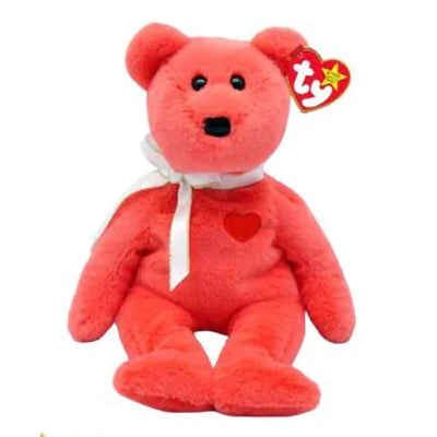 TY BEANIE BABIES - VALENTINO II - BEAR WITH RED HEART