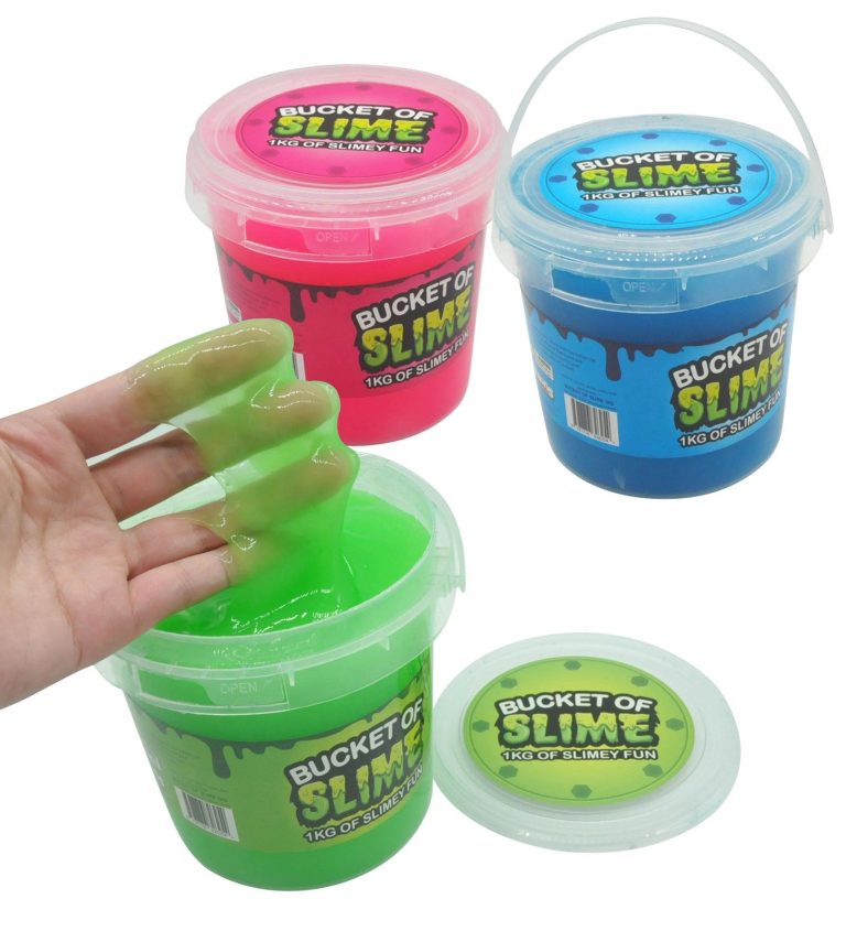 BUCKET OF SLIME 1KG ASSORTED COLORS