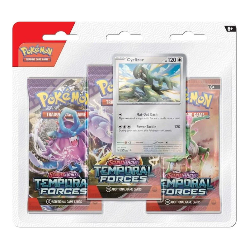 POKEMON TCG SCARLET AND VIOLET TEMPORAL FORCES - THREE PACK BLISTERS