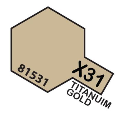 TAMIYA ACRYLIC MINI X-31 TITANIUM GOLD
