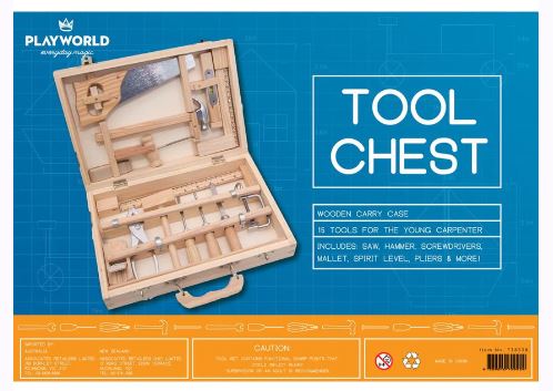 TOOL SET IN WOODEN BOX 15PC