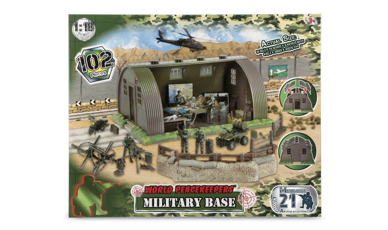 WORLD PEACEKEEPERS MILITARY BASE PLAYSET 102 PIECES