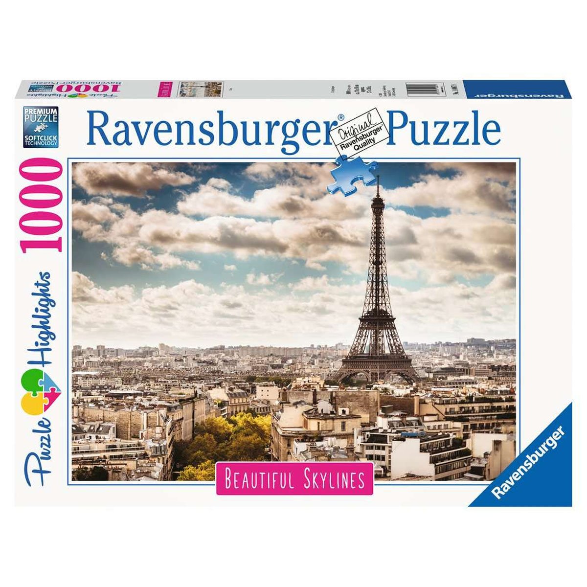 RAVENSBURGER  140879 - BEAUTIFUL SKYLINES - PARIS 1000 PIECE PUZZLE