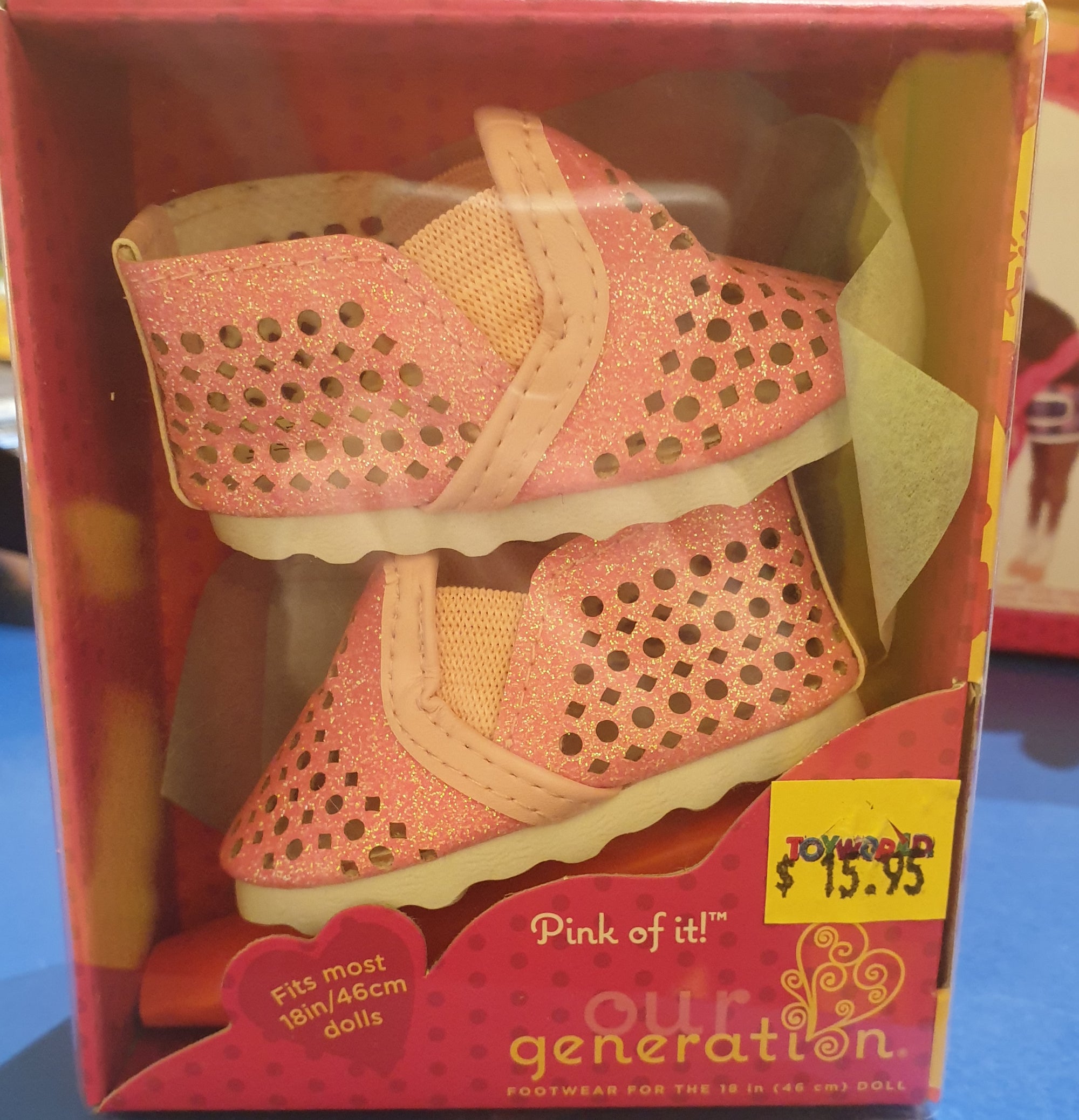 OUR GENERATION 18INCH DOLL SHOES PINK OF IT | OUR GENERATION | Toyworld Frankston
