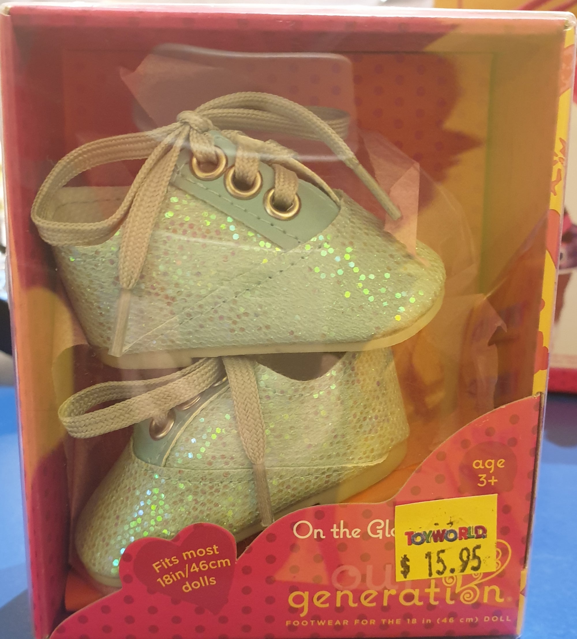OUR GENERATION 18INCH DOLL SHOES ON THE GLOW | OUR GENERATION | Toyworld Frankston