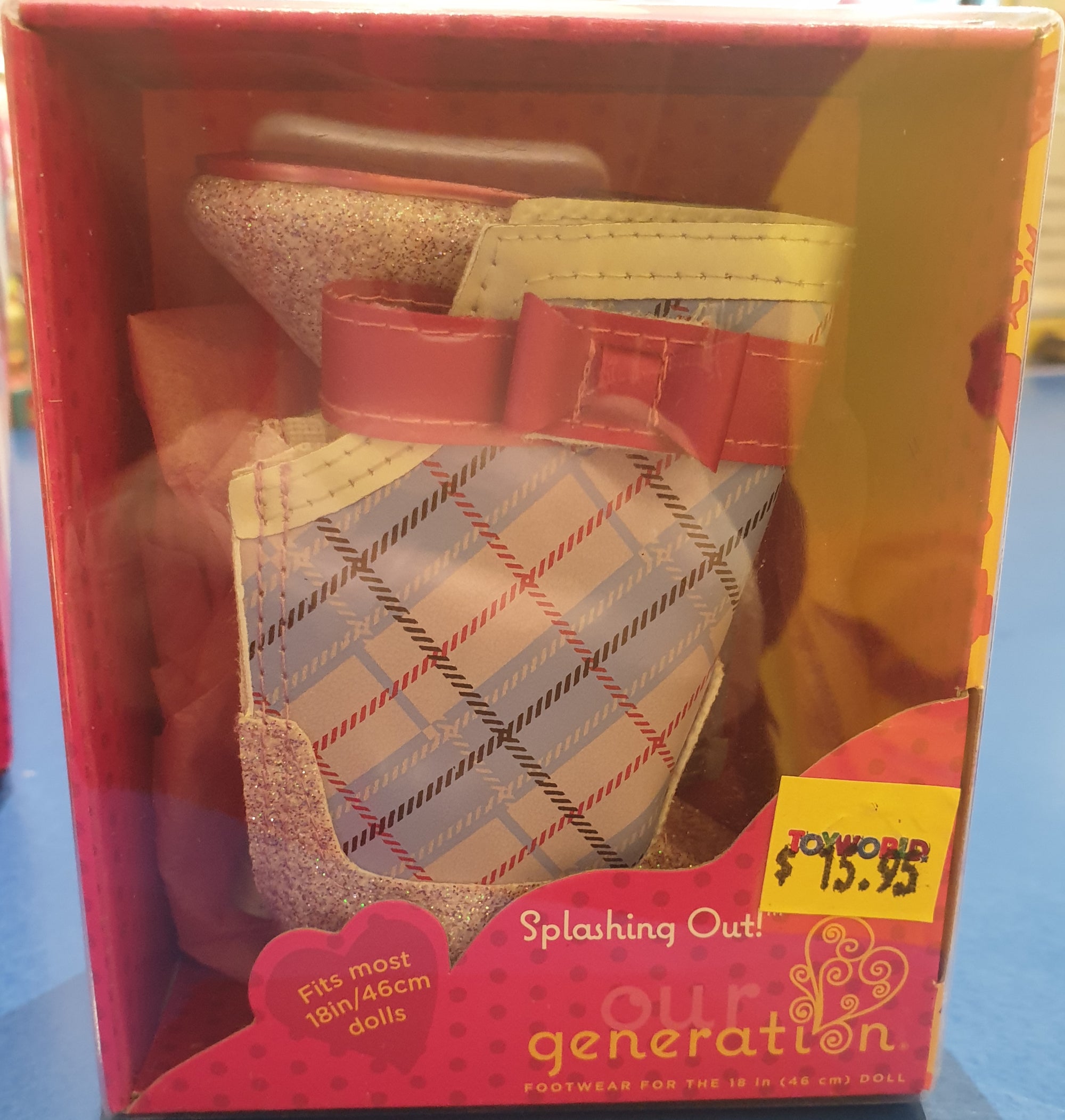 OUR GENERATION 18INCH DOLL SHOES SPLASHING OUT | OUR GENERATION | Toyworld Frankston