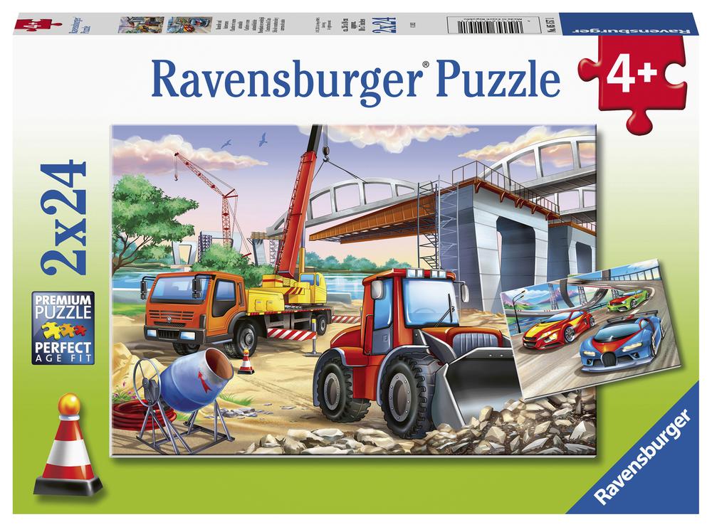 RAVENSBURGER CONSTRUCTION AND CARS 24PC PUZZLE