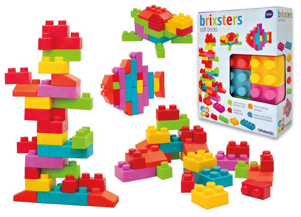 PLAY AND LEARN BRIXSTERS SOFT BRICKS