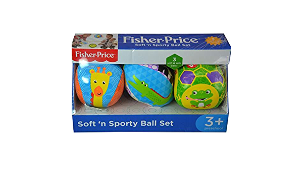 FISHER-PRICE SOFT BOUNCY BALL SET 3PC